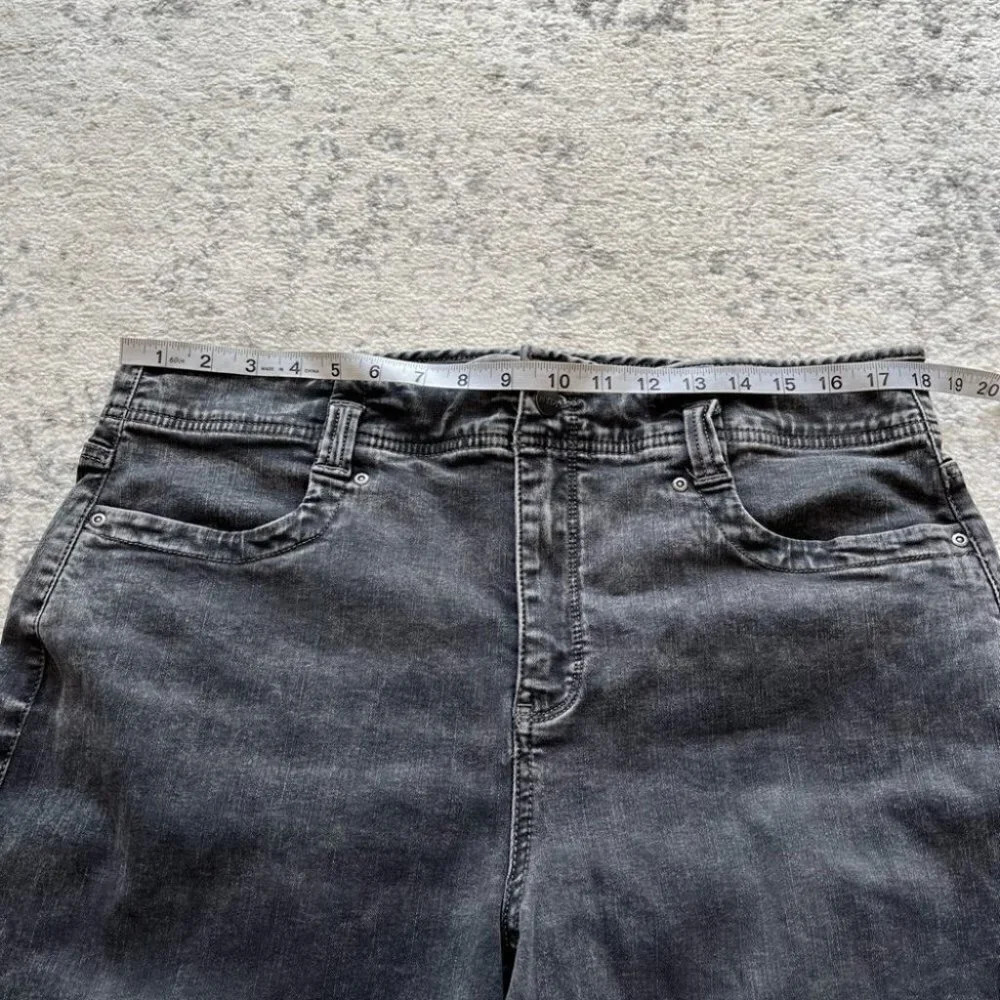 NYDJ jeans high rise Marilyn straight leg gray 18 - Picture 4 of 8